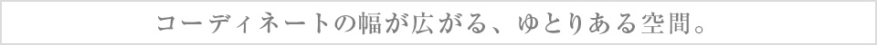 コーディネイトの幅が広がる