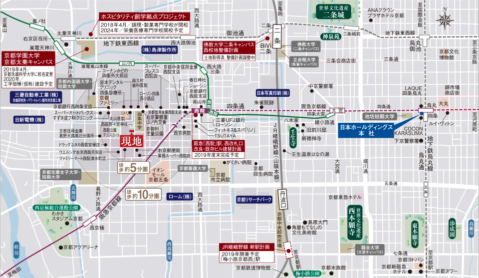 ベラジオ京都西院ウエストシティⅡ周辺地図