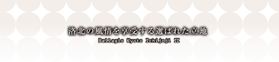 洛北の風情を享受する選ばれた立地